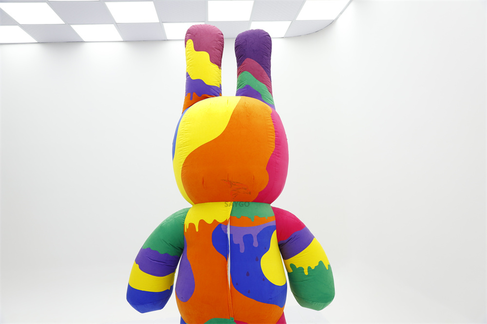 Colorful Star Glasses Bunny Mascot Costume  Clothes for Birthday Party Dress 2/2.6m Celebration Events Rental Inflatable Bunny Rabbit,Big Mascot,Colorful Star Glasses Bunny Mascot Costume  Clothes for Birthday Party Dress 2/2.6m Celebration Events Rental Inflatable Bunny Rabbit