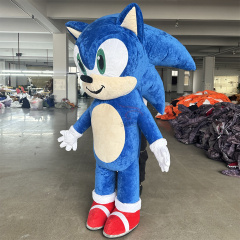 Sonic Mascot Costume Party Show Giant Plush Inflatable Adult Party Event Mascot Cartoon Character Costume,Big Mascot,Sonic Mascot Costume Party Show Giant Plush Inflatable Adult Party Event Mascot Cartoon Character Costume