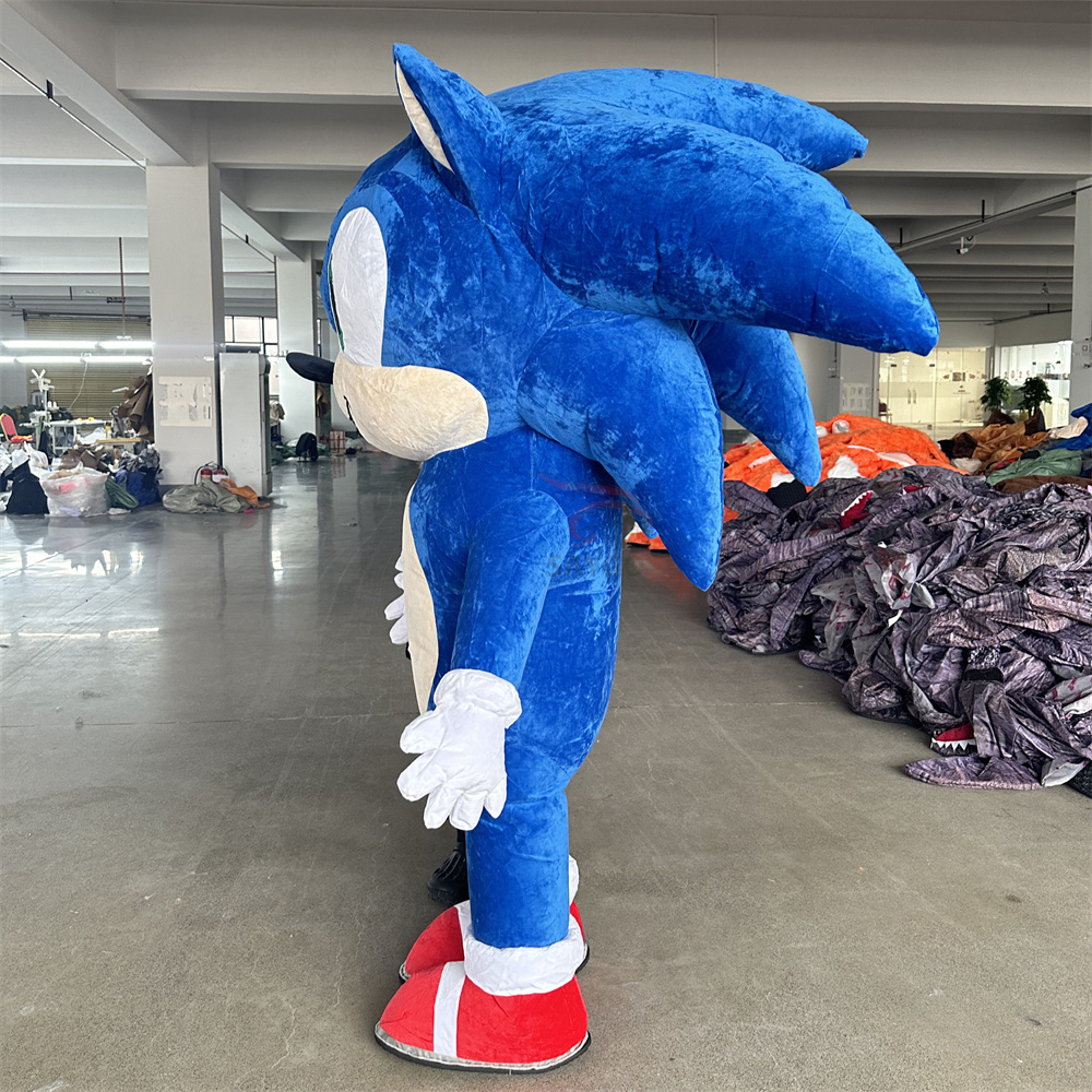 Sonic Mascot Costume Party Show Giant Plush Inflatable Adult Party Event Mascot Cartoon Character Costume,Big Mascot,Sonic Mascot Costume Party Show Giant Plush Inflatable Adult Party Event Mascot Cartoon Character Costume