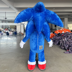 Sonic Mascot Costume Party Show Giant Plush Inflatable Adult Party Event Mascot Cartoon Character Costume,Big Mascot,Sonic Mascot Costume Party Show Giant Plush Inflatable Adult Party Event Mascot Cartoon Character Costume
