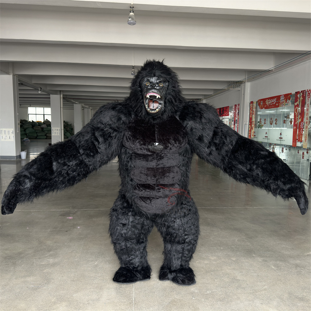 King Kong Gorilla Cosplay Giant Inflatable Cartoon Vertical Mascot Costume for Adults Unisex Promotion Party,Big Mascot,King Kong Gorilla Cosplay Giant Inflatable Cartoon Vertical Mascot Costume for Adults Unisex Promotion Party