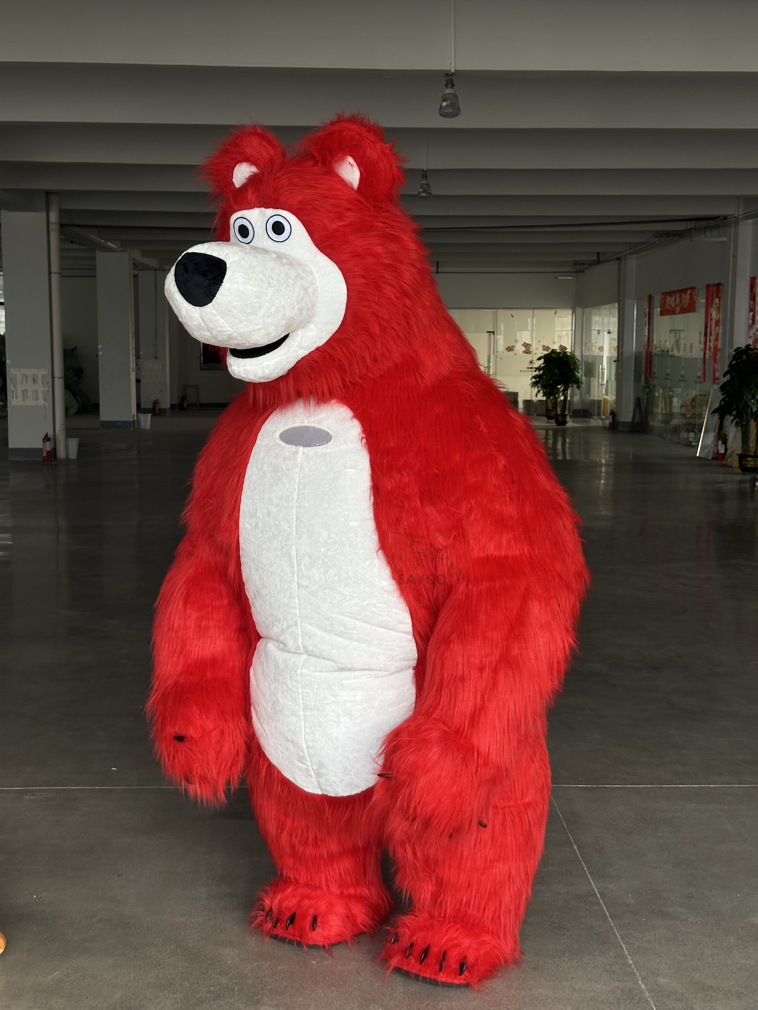 Red Masha Bear Cosplay Mascotte Inflatable Giant 2M/2.6M Inflatable Mascot Costume in Stock Brown Bear Costume for Sale,Big Mascot,Red Masha Bear Cosplay Mascotte Inflatable Giant 2M/2.6M Inflatable Mascot Costume in Stock Brown Bear Costume for Sale