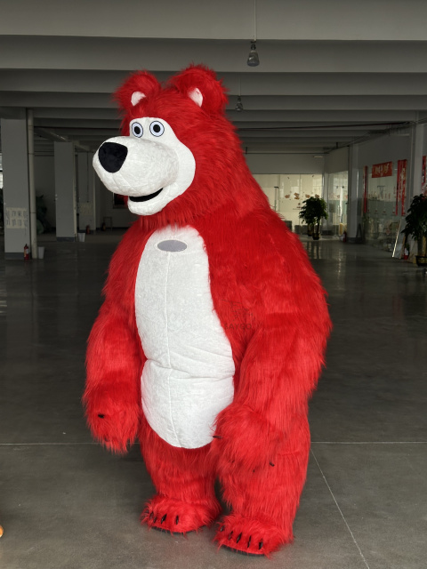 Red Masha Bear Cosplay Mascotte Inflatable Giant 2M/2.6M Inflatable Mascot Costume in Stock Brown Bear Costume for Sale,Big Mascot,Red Masha Bear Cosplay Mascotte Inflatable Giant 2M/2.6M Inflatable Mascot Costume in Stock Brown Bear Costume for Sale