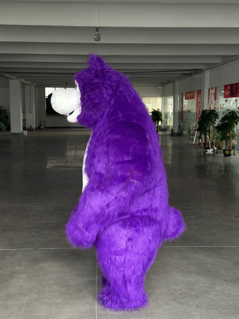 Dark Purple Masha Bear Cosplay Mascotte Inflatable Giant 2M/2.6M Inflatable Mascot Costume in Stock Brown Bear Costume for Sale,Big Mascot,Dark Purple Masha Bear Cosplay Mascotte Inflatable Giant 2M/2.6M Inflatable Mascot Costume in Stock Brown Bear Costume for Sale