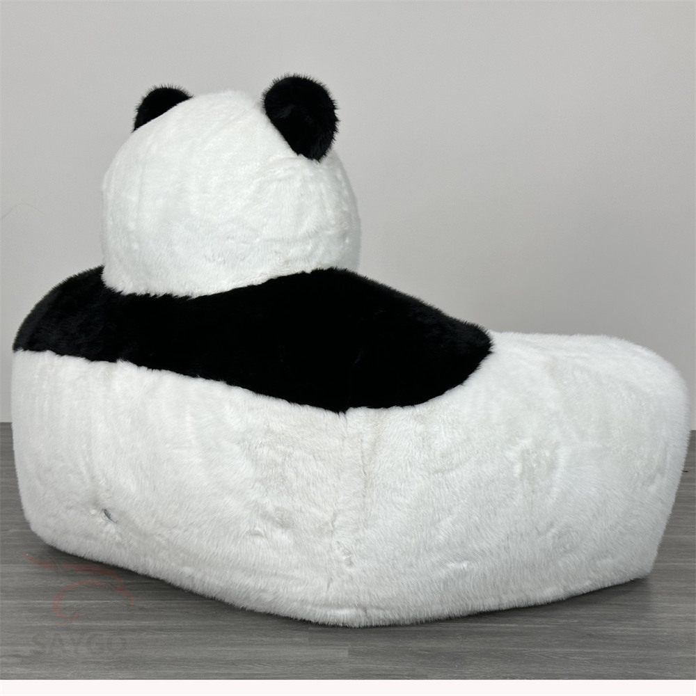 Double Seat Panda Sofa Furry Fibre Leather Sofa Couch for Soft Rest Sofa Bed Furniture,Big Mascot,Family Child Paradise Panda Sofa Chair 1 Person Set Furry Fibre Leather Sofa Couch for Soft Rest Sofa Bed Furniture for Sale