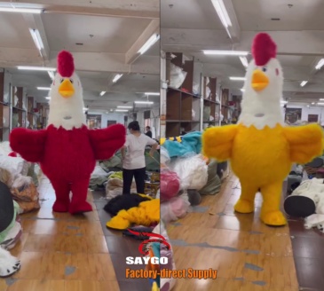 Yellow Rooster  Mascot Costumes Cartoon Character Mascot Premium Quality Animatronic Costume,Big Mascot,High Quality White Chicken Mascot Costumes Yellow Rooster Cartoon Character Mascot Premium Quality Animatronic Costume