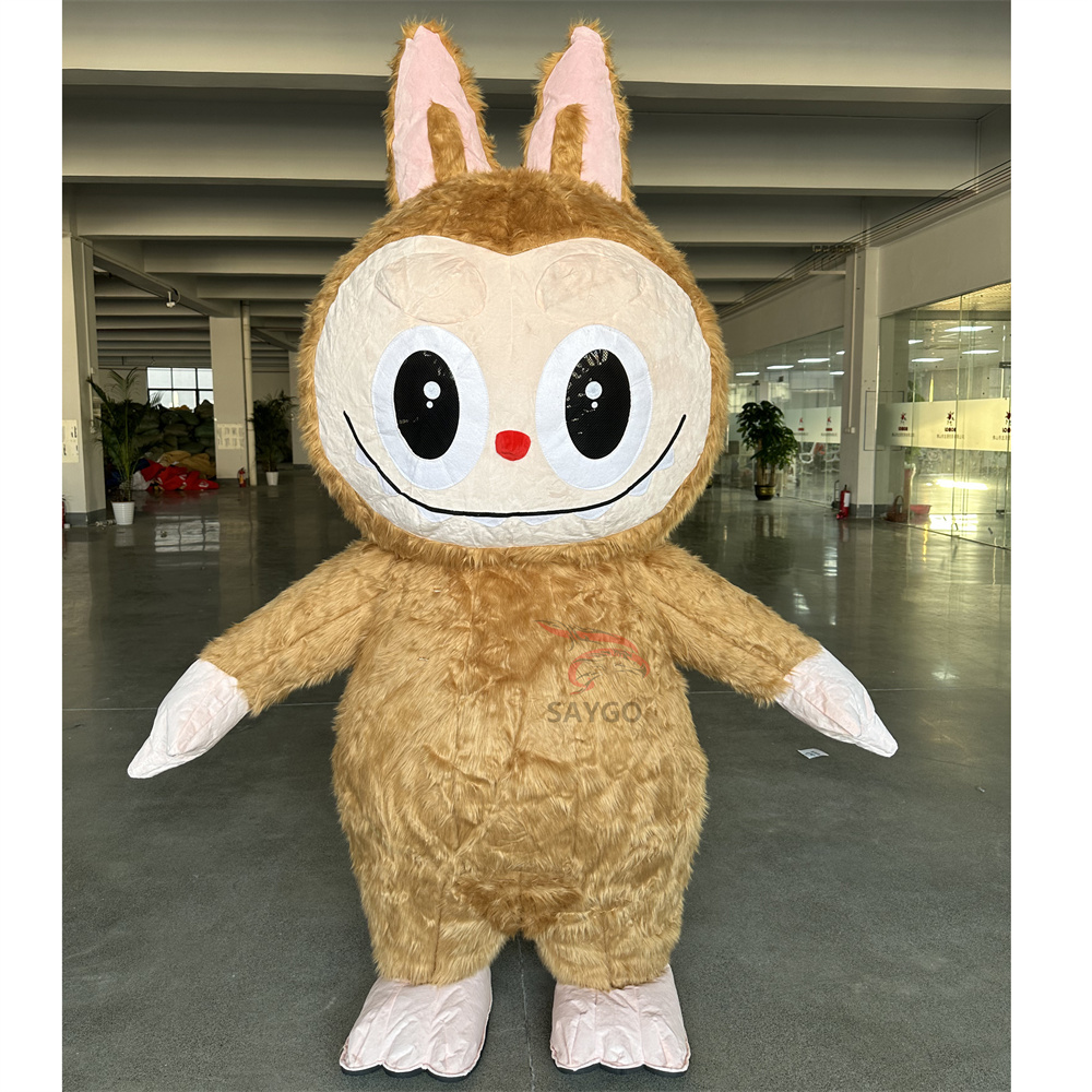 Pop Mart Labubu Anime Party Adult Dress Blow up Popular Cartoon Character Inflatable Mascot Costume,Big Mascot,Pop Mart Labubu Anime Party Adult Dress Blow up Popular Cartoon Character Inflatable Mascot Costume