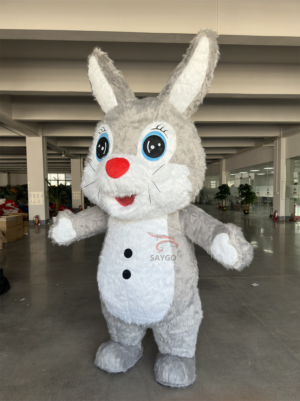 Grey Bunny Inflatable Mascot Costume Cartoon Characters Mascots Clothing Customize Oem,Big Mascot,Dark Grey Inflatable Teddy Bear Panda Monkey Hulk Mascot Costume Cartoon Characters Mascots Clothing Customize Oem