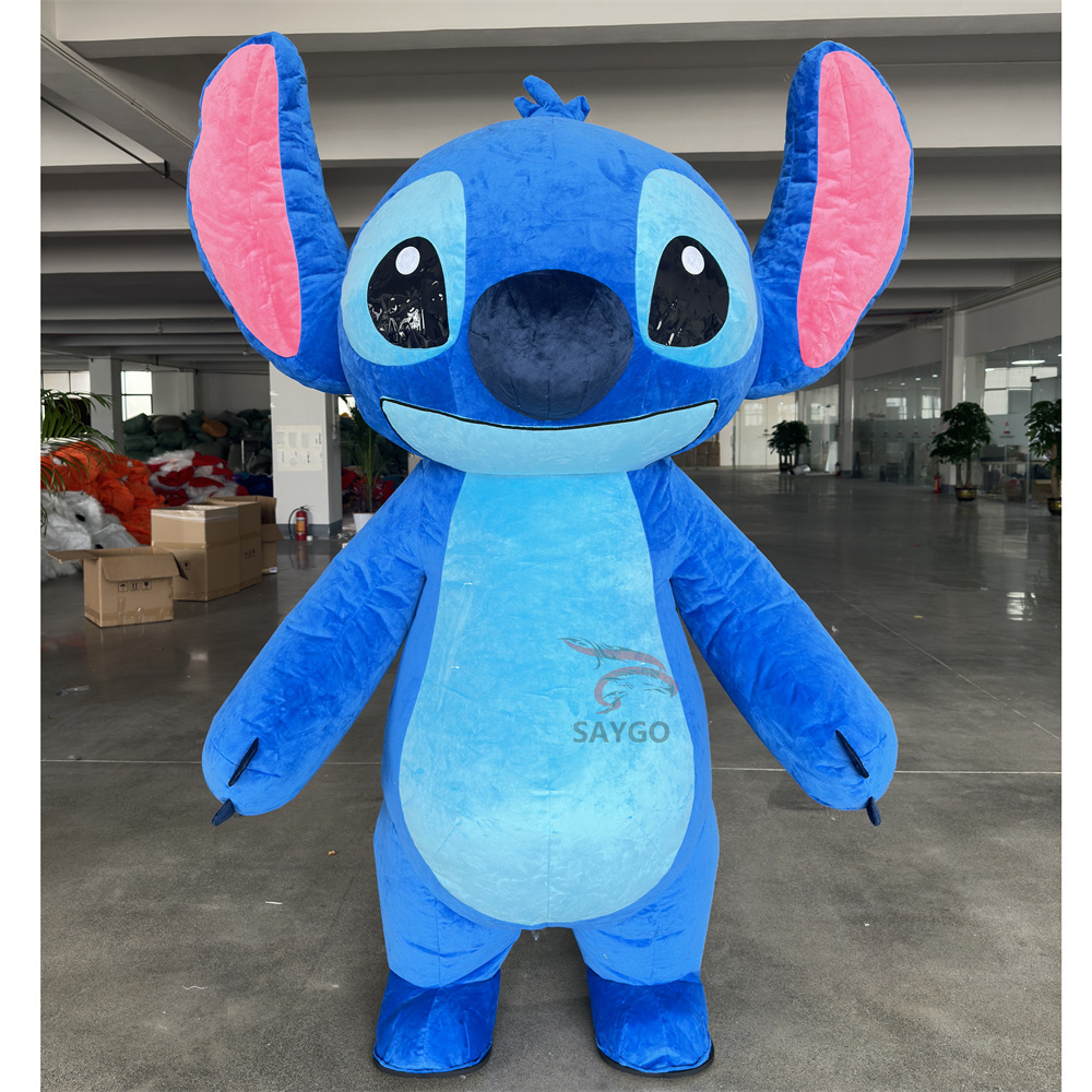 Stitch Mascot Costume Party Show Giant Plush Inflatable Adult Party Event Mascot Cartoon Fancy Dress Character Costume,Big Mascot,Stitch Mascot Costume Party Show Giant Plush Inflatable Adult Party Event Mascot Cartoon Fancy Dress Character Costume