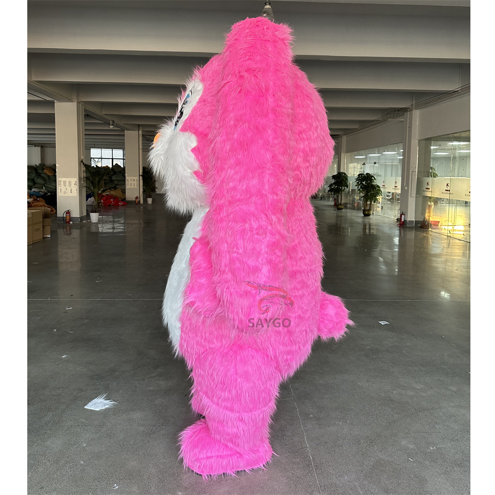 Rose Red Long Ear Bunny Custom Inflatable Mascot Costume Plush Adult Rabbit Suit for Parties Easter Bunny Character Helmet Accessory,Big Mascot,Rose Red Long Ear Bunny Custom Inflatable Mascot Costume Plush Adult Rabbit Suit for Parties Easter Bunny Character Helmet Accessory
