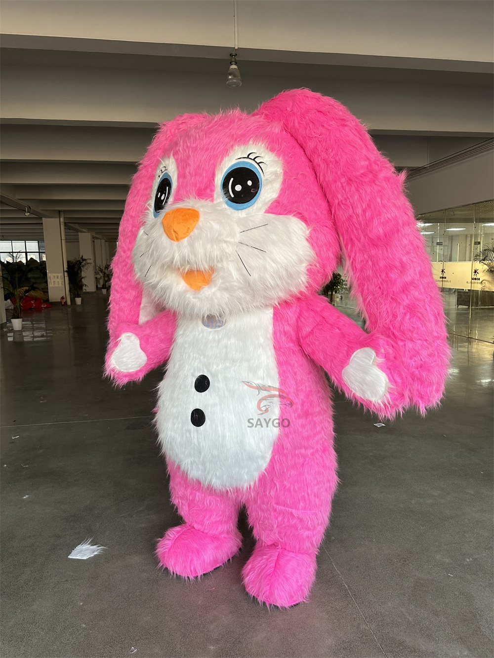 Rose Red Long Ear Bunny Custom Inflatable Mascot Costume Plush Adult Rabbit Suit for Parties Easter Bunny Character Helmet Accessory,Big Mascot,Rose Red Long Ear Bunny Custom Inflatable Mascot Costume Plush Adult Rabbit Suit for Parties Easter Bunny Character Helmet Accessory
