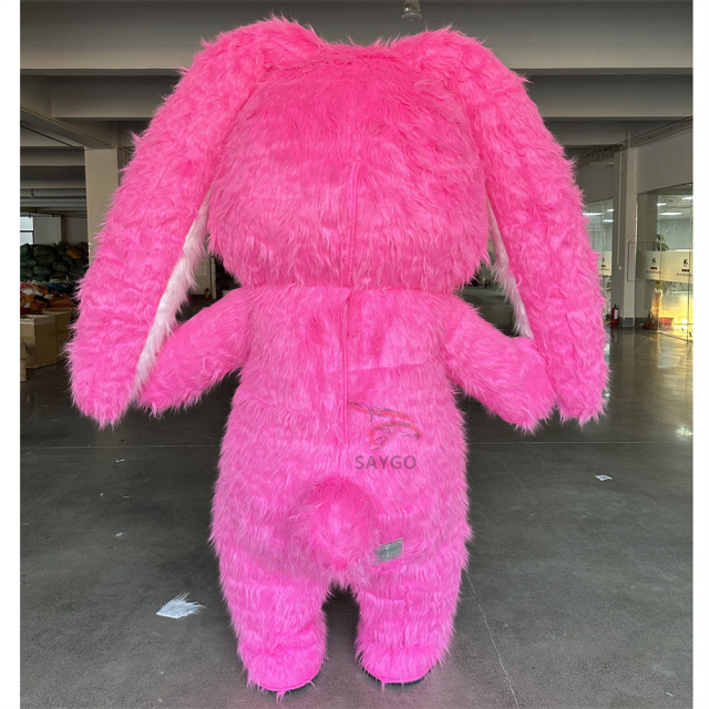 Rose Red Long Ear Bunny Custom Inflatable Mascot Costume Plush Adult Rabbit Suit for Parties Easter Bunny Character Helmet Accessory,Big Mascot,Rose Red Long Ear Bunny Custom Inflatable Mascot Costume Plush Adult Rabbit Suit for Parties Easter Bunny Character Helmet Accessory
