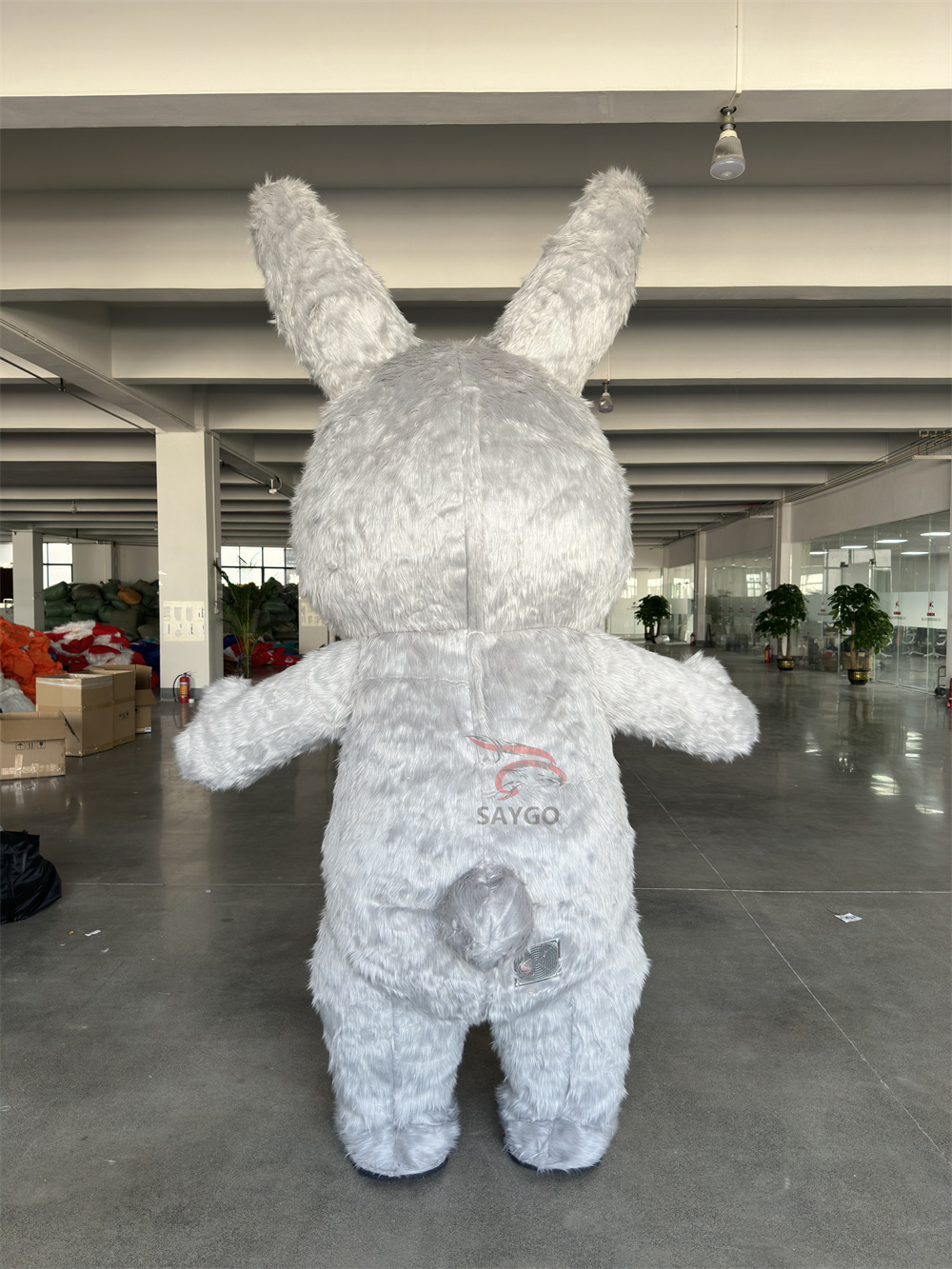 Grey Bunny Inflatable Mascot Costume Cartoon Characters Mascots Clothing Customize Oem,Big Mascot,Dark Grey Inflatable Teddy Bear Panda Monkey Hulk Mascot Costume Cartoon Characters Mascots Clothing Customize Oem