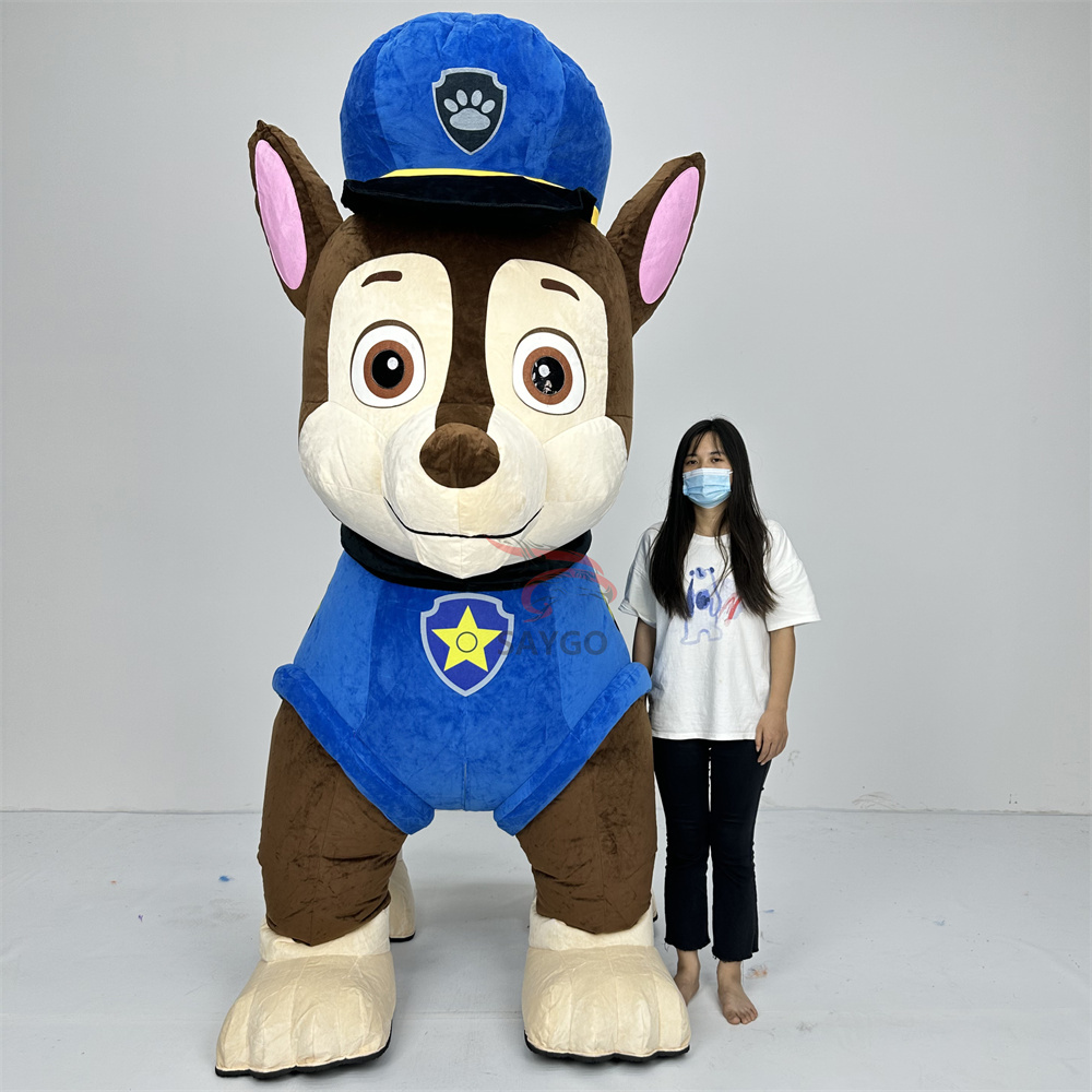 CHASE Paw Patrol Dog Anime Party Adult Dress Blow up Popular Cartoon Character Inflatable Mascot Costume,Big Mascot,CHASE Paw Patrol Dog Anime Party Adult Dress Blow up Popular Cartoon Character Inflatable Mascot Costume