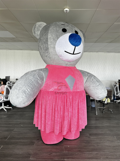 Dress Teddy Bear Inflatable Giant Walking Tuxedo Teddy Bear Mascot Costume Wedding Party Cosplay & Festival Event Dress for Adults for Halloween,Big Mascot,Inflatable Giant Walking Tuxedo Teddy Bear Mascot Costume Wedding Party Cosplay & Festival Event Dress for Adults for Halloween