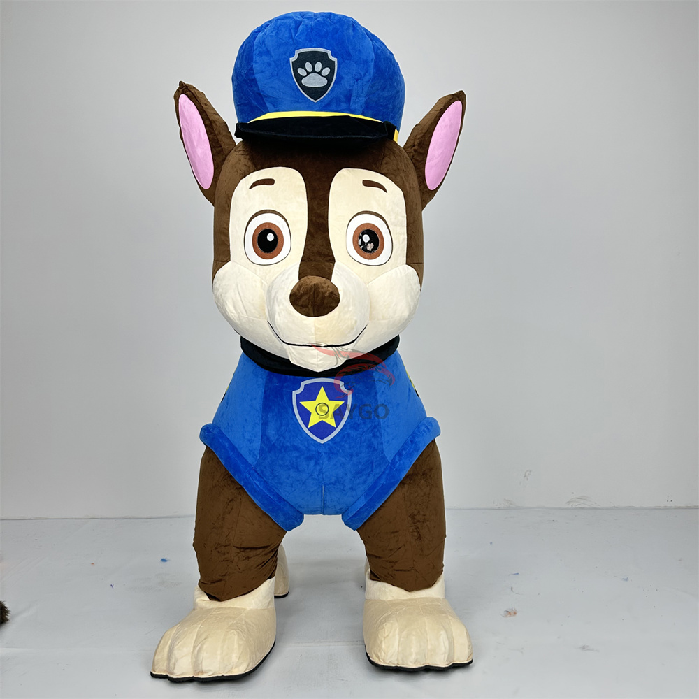 CHASE Paw Patrol Dog Anime Party Adult Dress Blow up Popular Cartoon Character Inflatable Mascot Costume,Big Mascot,CHASE Paw Patrol Dog Anime Party Adult Dress Blow up Popular Cartoon Character Inflatable Mascot Costume