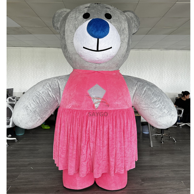 Dress Teddy Bear Inflatable Giant Walking Tuxedo Teddy Bear Mascot Costume Wedding Party Cosplay & Festival Event Dress for Adults for Halloween,Big Mascot,Inflatable Giant Walking Tuxedo Teddy Bear Mascot Costume Wedding Party Cosplay & Festival Event Dress for Adults for Halloween