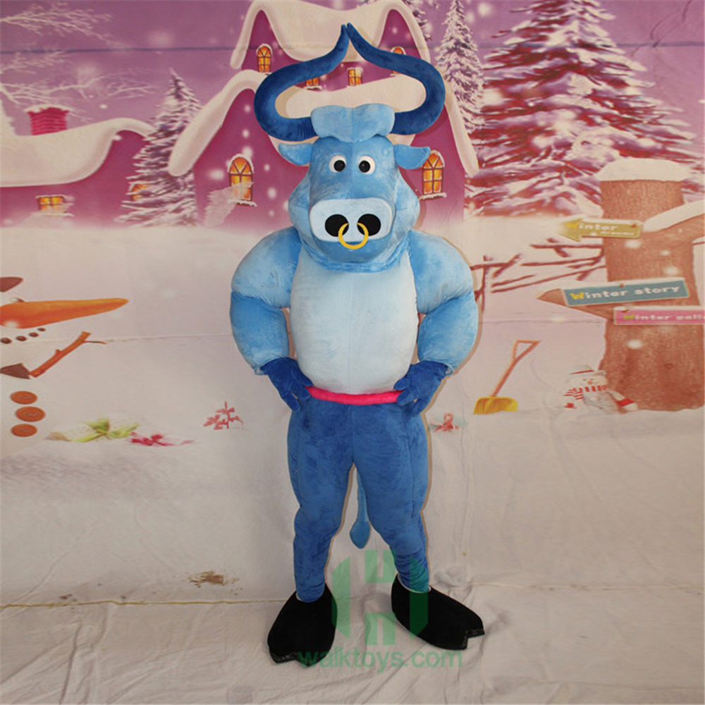 Blue Bull EVA Cosplay Costume Festivals Carnivals Christmas Party Halloween Parade Plush Cartoon Character Mascot Costume for Shopping Mall Events,Schoole Events,Performance,Big Mascot,Blue Bull EVA Cosplay Costume Festivals Carnivals Christmas Party Halloween Parade Plush Cartoon Character Mascot Costume for Shopping Mall Events,Schoole Events,Performance