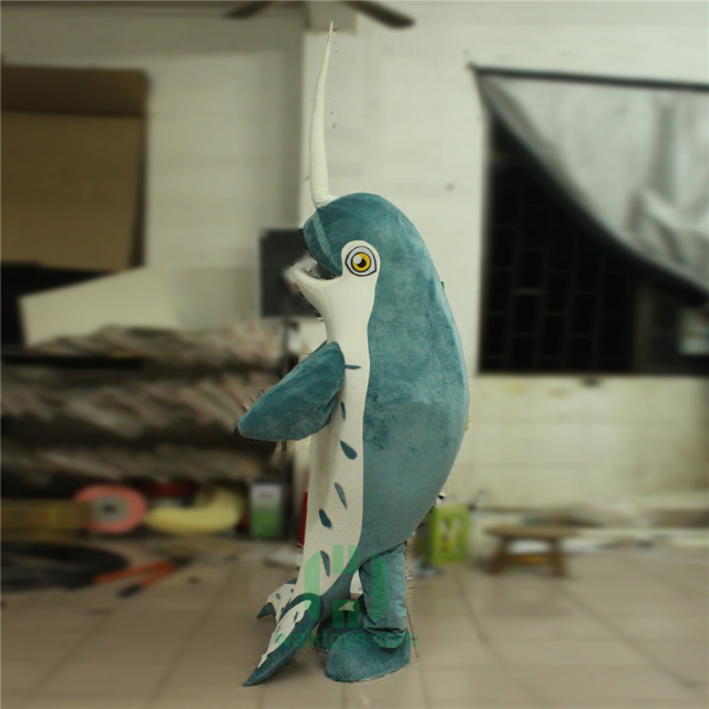 Narwhal Whale Cosplay Costume Festivals Carnivals Christmas Party Halloween Parade Plush Cartoon Character Mascot Costume for Shopping Mall Events,Schoole Events,Performance,Big Mascot,Narwhal Whale Cosplay Costume Festivals Carnivals Christmas Party Halloween Parade Plush Cartoon Character Mascot Costume for Shopping Mall Events,Schoole Events,Performance