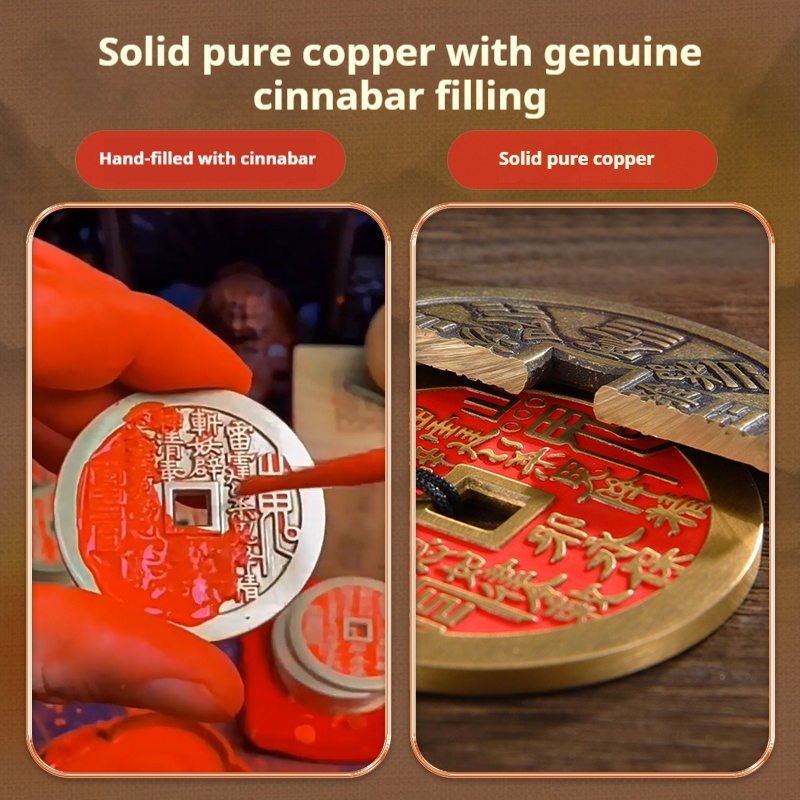 Mountain ghost money pendant, Oriental Taoism charm, ancient coin style