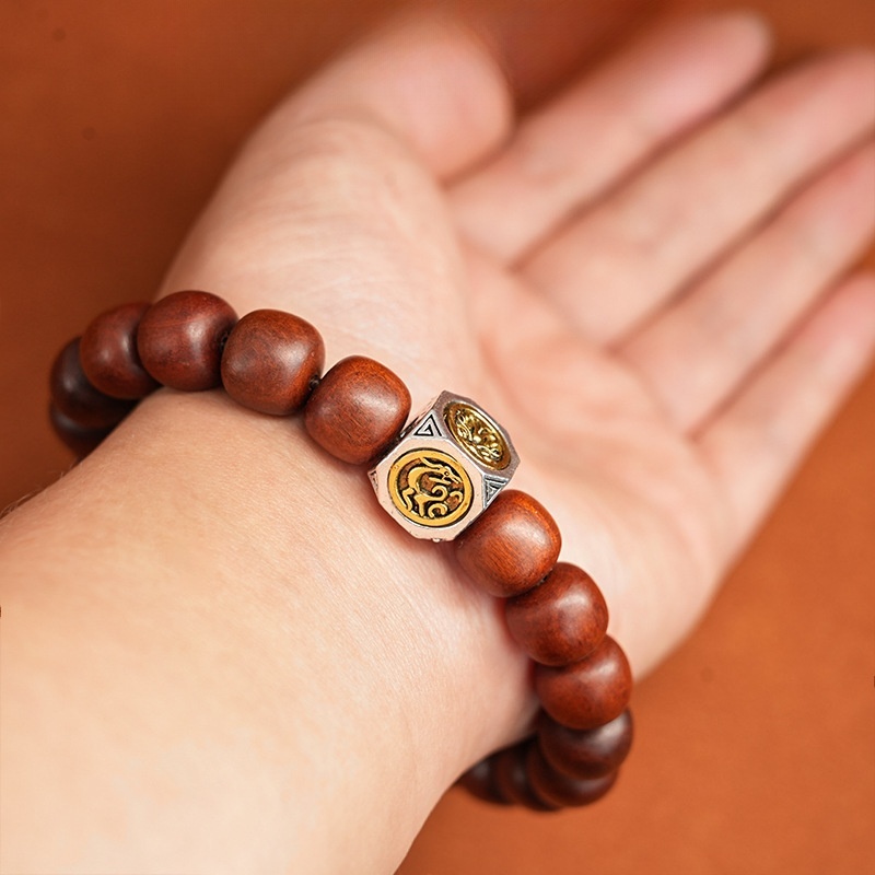 Longhu Mountain charm Pixiu bracelet lightning strike jujube tree bracelet for men and women