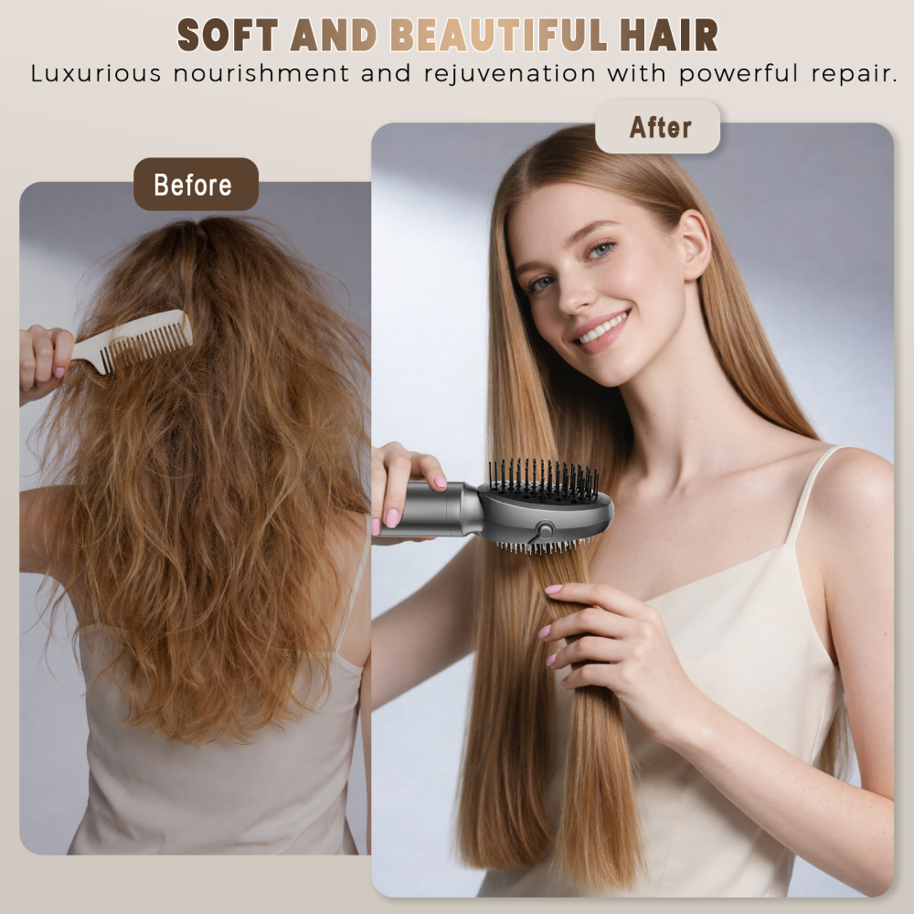 AVENHO 8 in 1 Hot Air Brush Hair Styler, High-Speed Hair Dryer Brush with Auto Wrap Curlers, Foldable Ionic Blow Dryer Brush for Fast Drying, Volumizing & Curling, Multi-Styling Tool-Silver