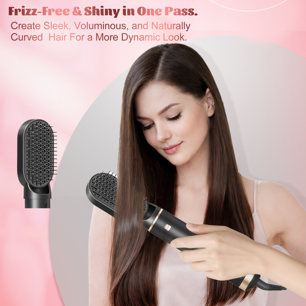 AVENHO 5 in 1 Hair Styler for Woman，Air Curling Wrap, Drying, Curling, Straightening & Volumizing, Hot Air Curler Dryer Brush Tool Set, Curl Styling Tools, Hair Styling at Home Travel - Charcoal