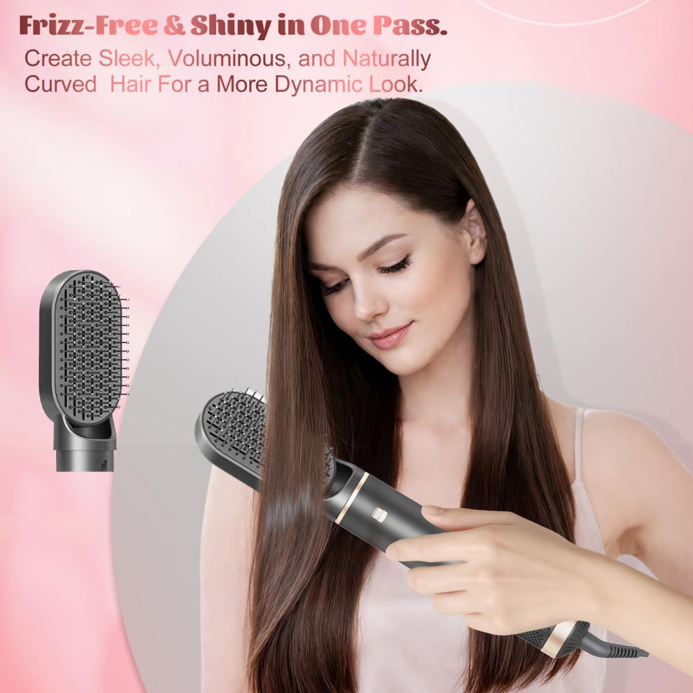 AVENHO 5 in 1 Hair Styler for Woman，Air Curling Wrap, Drying, Curling, Straightening & Volumizing, Hot Air Curler Dryer Brush Tool Set, Curl Styling Tools, Hair Styling at Home Travel - Slate