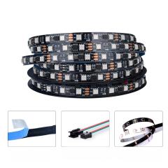 High Quality SM16703 Programmable RGB Iridescent Light Strip 20 Segments 60 Lights Black Bare Board Consumer Electronics,murenled,High Quality SM16703 Programmable RGB Iridescent Light Strip 20 Segments 60 Lights Black Bare Board Consumer Electronics