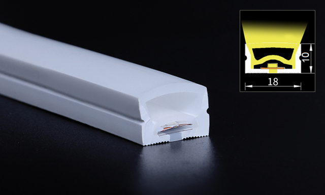 Wholesale W18*H10 24V 220V 8mm wide IP68 waterproof grade SMD2835 LED silicone light strip, suitable for outdoor landscapes and home decoration. It can be freely cut.,murenled,Wholesale IP68 LED Strip W18*H10 24V/220V 8mm Cuttable
