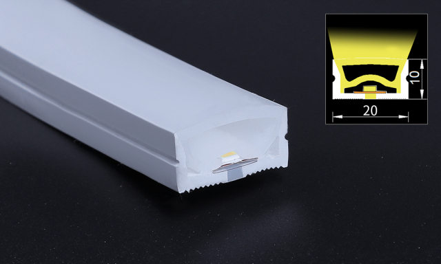 Wholesale W20*H10 24V 220V 8mm wide IP68 waterproof grade SMD2835 LED silicone light strip, suitable for outdoor landscapes and home decoration. It can be freely cut.,murenled,IP68 LED Strip W20*H10 24V/220V 8mm for Outdoor/Home
