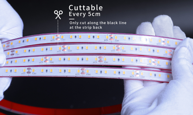 Wholesale 24V 8mm wide IP68 waterproof grade SMD2835 LED flexible silicone light strip, suitable for outdoor landscapes and home decoration, and can be freely cut.,murenled,Waterproof 24V LED Strip, for indoor & outdoor use.