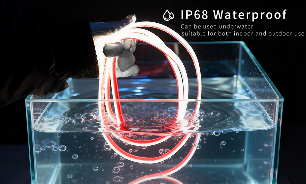 Wholesale 24V 8mm wide IP68 waterproof grade SMD2835 LED flexible silicone light strip, suitable for outdoor landscapes and home decoration, and can be freely cut.,murenled,Waterproof 24V LED Strip, for indoor & outdoor use.
