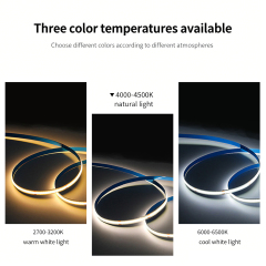 COB LED Strip Light DC12V/24V 10W/M 3000K-6000K Flexible Dotless Tape for Hotel & Home Lighting,murenled,COB LED Strip Light DC12V/24V 10W/M 3000K-6000K Flexible Dotless Tape for Hotel & Home Lighting