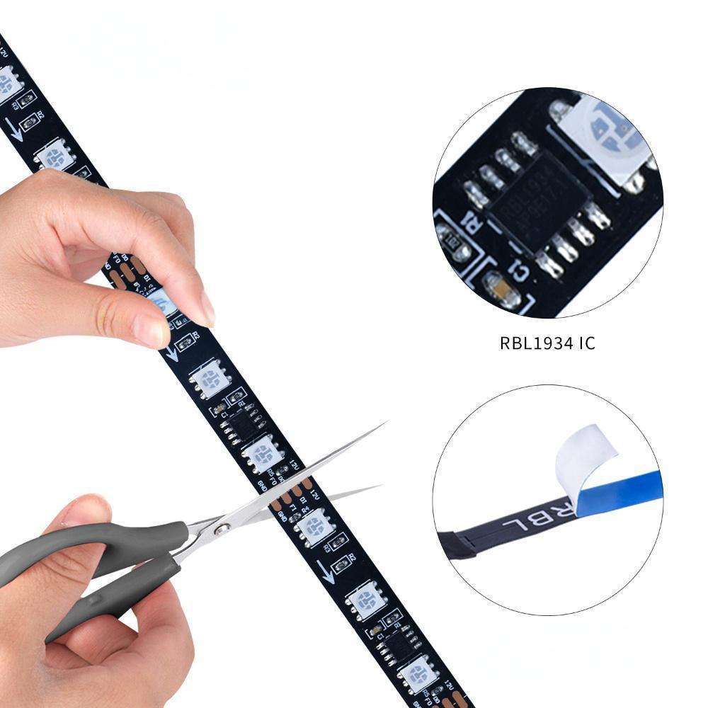 TN1934 RGB LED Strip Light - 12V Programmable Breakpoint Continuation Tape for Living Room, KTV & E-sports Hall Ambience,murenled,TN1934 12V Breakpoint LED Strip for KTV & Bar