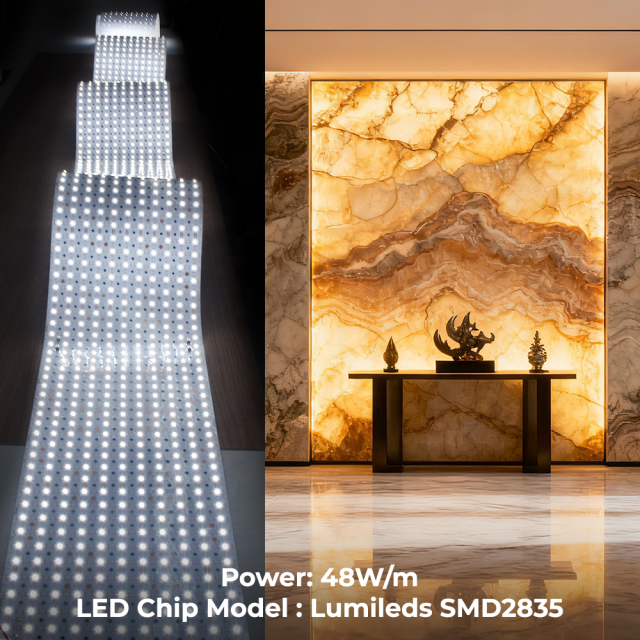 Flexible 2835 LED Light Sheet Roll - 24V White 3000K Ultra-Thin Paper-Like Panel, Cuttable Soft Light Strip for Kitchen Backlighting,murenled,24V 3000K Flexible LED Sheet Roll Cuttable Ultra-Thin