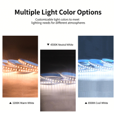 2835 Single-Color Running Water LED Strip, DC24V, 126LEDs/m, IP20 Bare Board, Smart Control & Dimming for Commercial & Home Ambience,murenled,Wholesale 2835 single-color continuous light strips