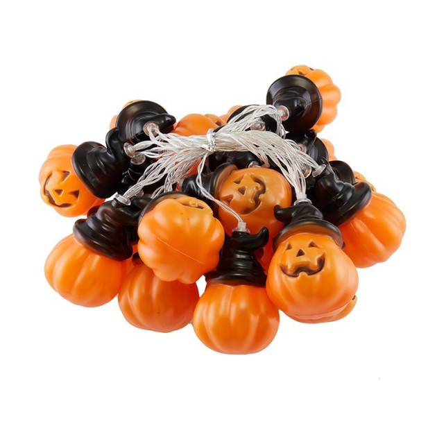 Witch Hat Pumpkin LED Fairy Lights, Battery Powered Halloween Indoor Outdoor Decor Lights,murenled,Wholesale Halloween Yard Decor Pumpkin String Lights