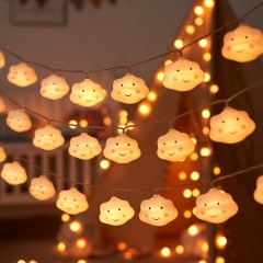 Star-shaped clouds, rainbows, decorative lights and colored lanterns. Suitable for home decoration, garden decoration, outdoor lighting, Christmas tree decoration and lighting.,murenled,Stars, clouds, rainbow-shaped festival lights strings