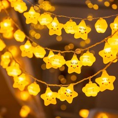 Star-shaped clouds, rainbows, decorative lights and colored lanterns. Suitable for home decoration, garden decoration, outdoor lighting, Christmas tree decoration and lighting.,murenled,Stars, clouds, rainbow-shaped festival lights strings