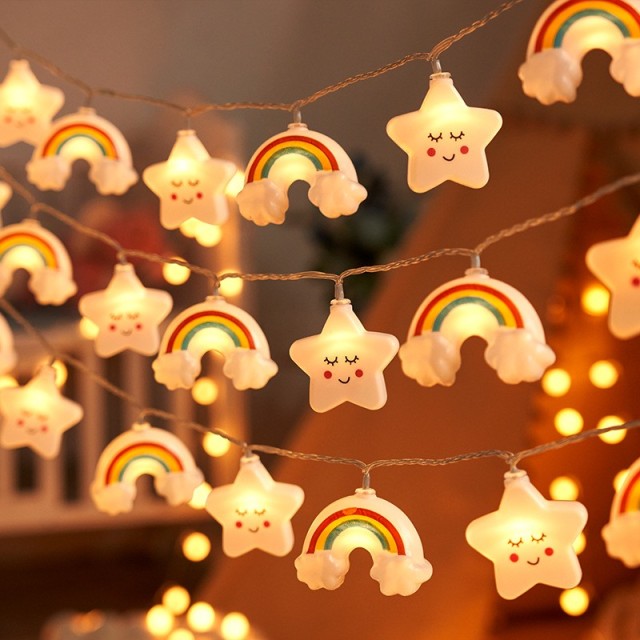 Warm White (Stars + Rainbows)