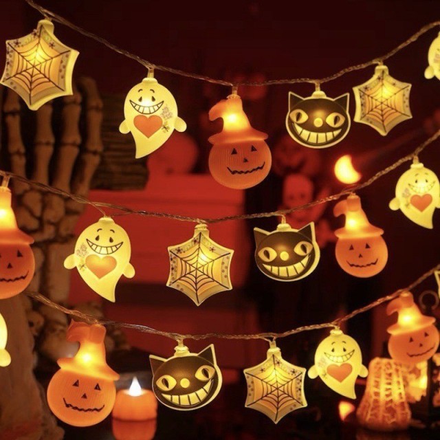 (Pumpkin Spider Web Cat Ghost) Combo