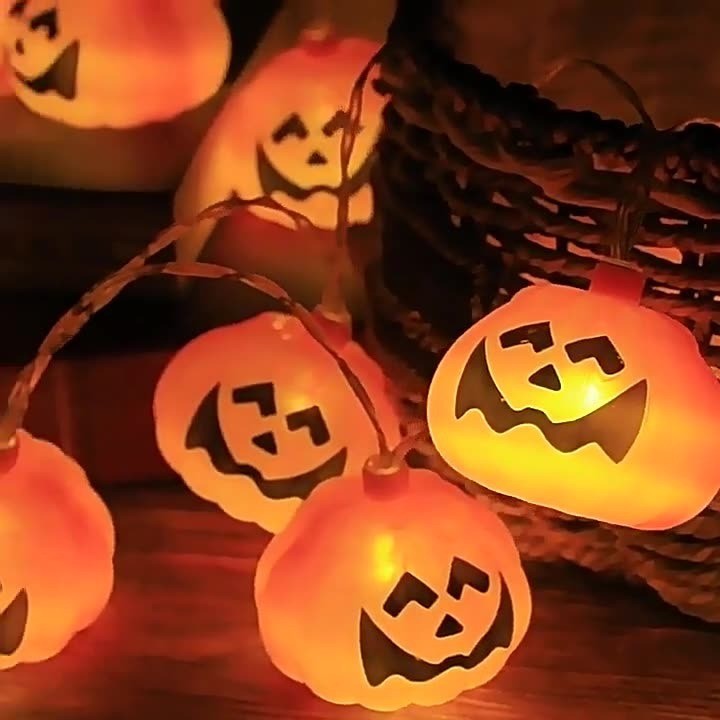 Halloween Pumpkin Ghost Bat Combo String Lights — Multi-Shape LED Atmosphere Lights, Perfect for Bars, KTVs, Show Windows & Malls,murenled,Halloween themed decorative LED light string