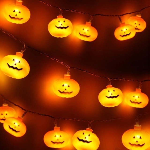 Halloween Pumpkin Ghost Bat Combo String Lights — Multi-Shape LED Atmosphere Lights, Perfect for Bars, KTVs, Show Windows & Malls,murenled,Halloween themed decorative LED light string