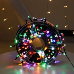 50M Waterproof LED Black Wire Reel String Lights | 240 High-Brightness LEDs | Outdoor Festival Decor | Perfect for Weddings, Parties & Christmas Lighting Projects,murenled,50-meter waterproof LED black cable roll-up light string