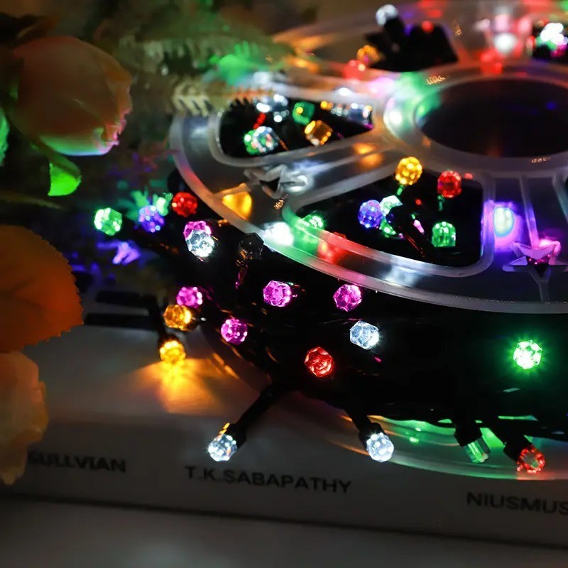 50M Waterproof LED Black Wire Reel String Lights | 240 High-Brightness LEDs | Outdoor Festival Decor | Perfect for Weddings, Parties & Christmas Lighting Projects,murenled,50-meter waterproof LED black cable roll-up light string