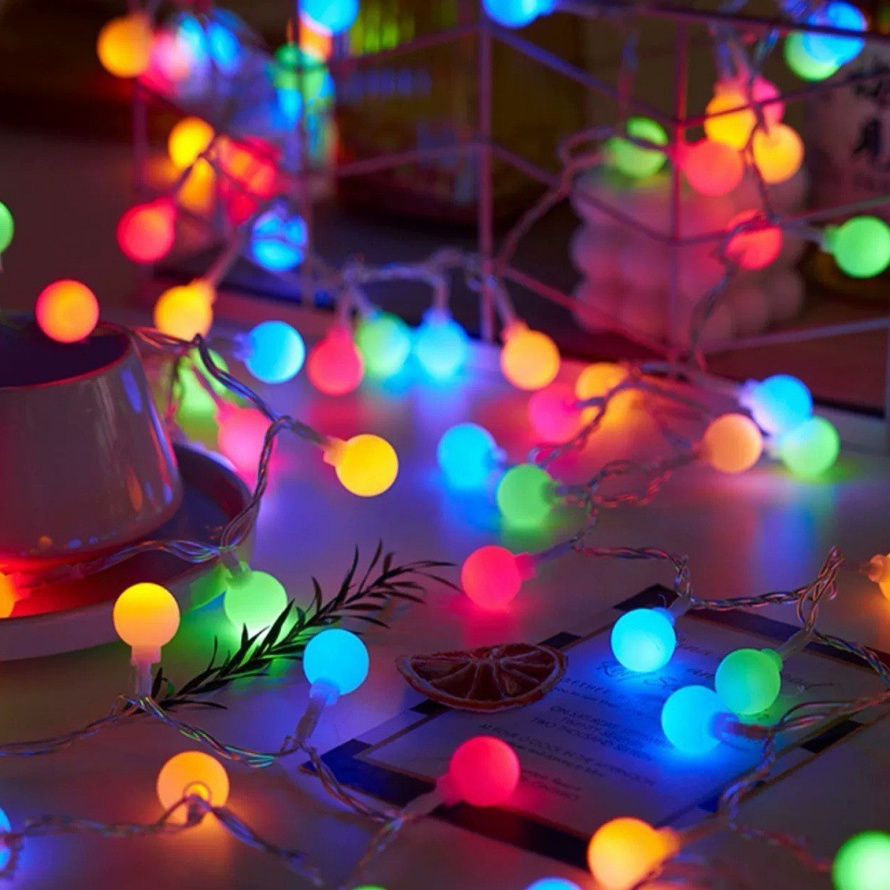 Solar bubble lamp string, with 8 lighting modes, water-resistant, suitable for garden, courtyard, trees, camping, wedding parties and outdoor decoration.,murenled,Outdoor solar LED crystal bubble light string