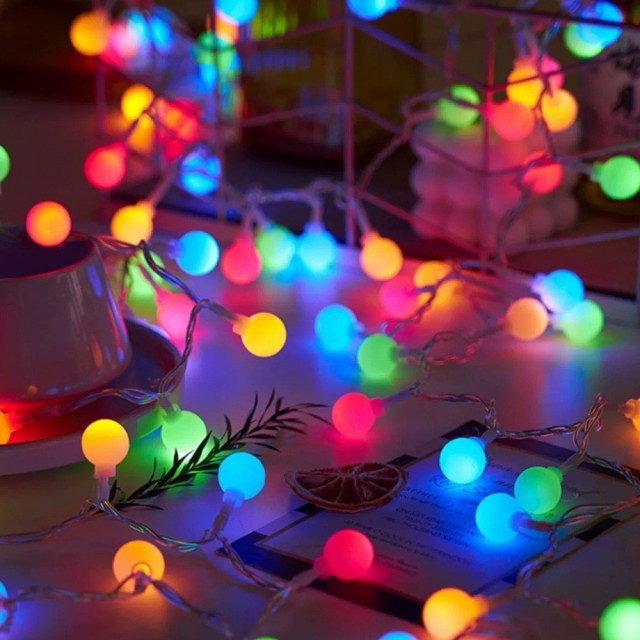 Solar bubble lamp string, with 8 lighting modes, water-resistant, suitable for garden, courtyard, trees, camping, wedding parties and outdoor decoration.,murenled,Outdoor solar LED crystal bubble light string