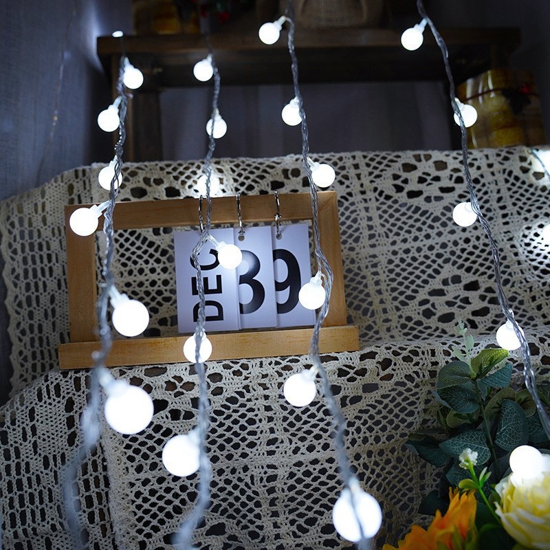 Solar bubble lamp string, with 8 lighting modes, water-resistant, suitable for garden, courtyard, trees, camping, wedding parties and outdoor decoration.,murenled,Outdoor solar LED crystal bubble light string