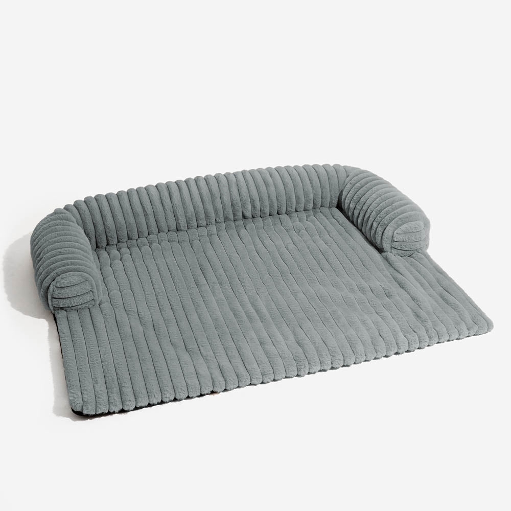 Zozooy Striped Plush Pet Sofa Cushion